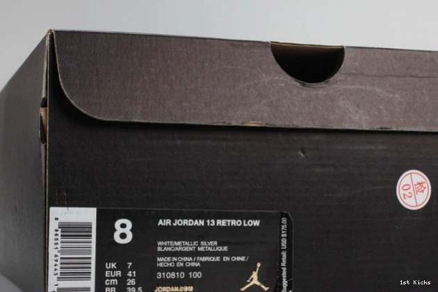 1st Kicks 310810-100 mens 13 Air white Money Jordan LowPure 0722